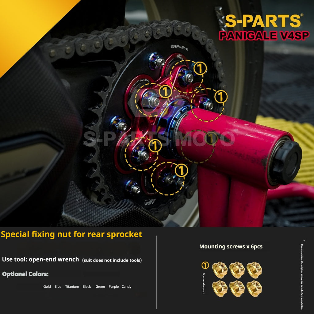 SPARTS TC4 Titanium Bolt Kit for Ducati Panigale V4SP Motorcycle