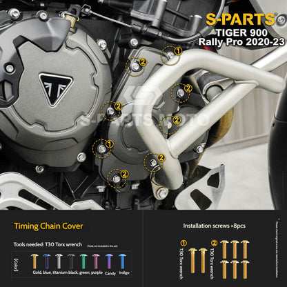 SPARTS Triumph Tiger 900 Rally Pro (2020–2023) Motorcycle Modified Titanium Alloy Bolts