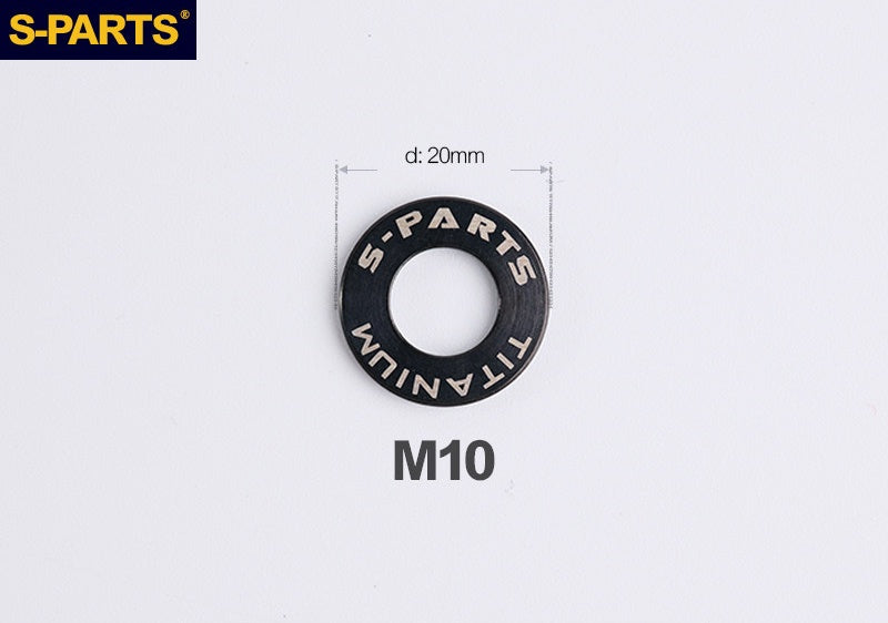 S-PARTS M8 / M10 / M12 / M14 TC4 Titanium Flat Washers for E-Bikes, Motorcycles & Bicycles