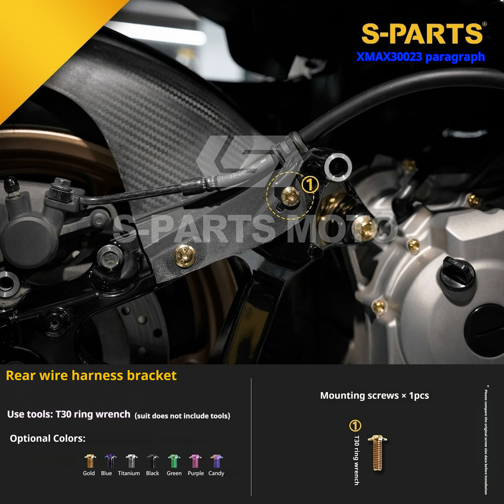 SPARTS Titanium Bolt Set for 2023 XMAX300 | Yamaha Motorcycle Titanium Bolt Upgrade