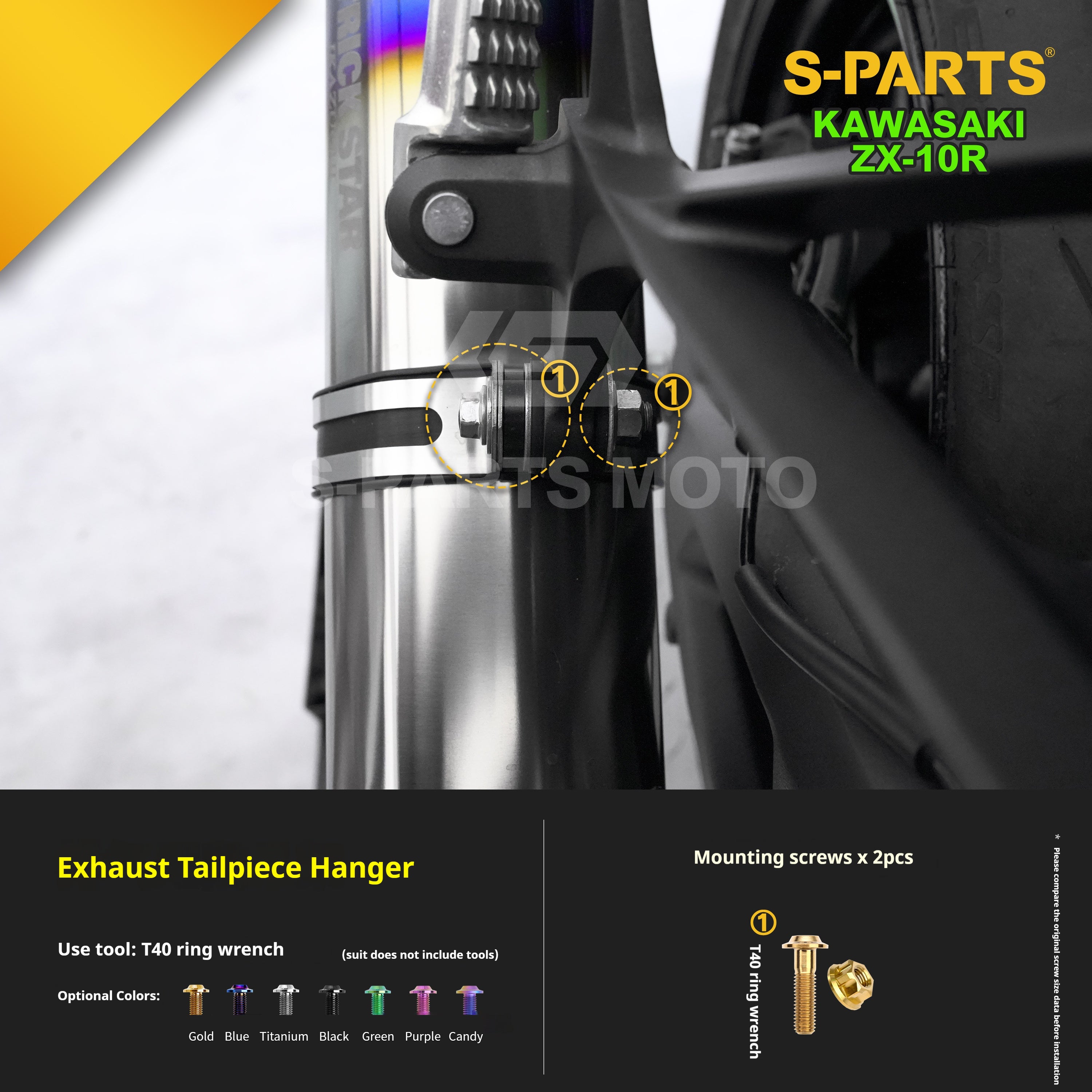 SPARTS Titanium Screw Set for Kawasaki ZX-10R 2023 –  CNC Titanium Upgrade Kit