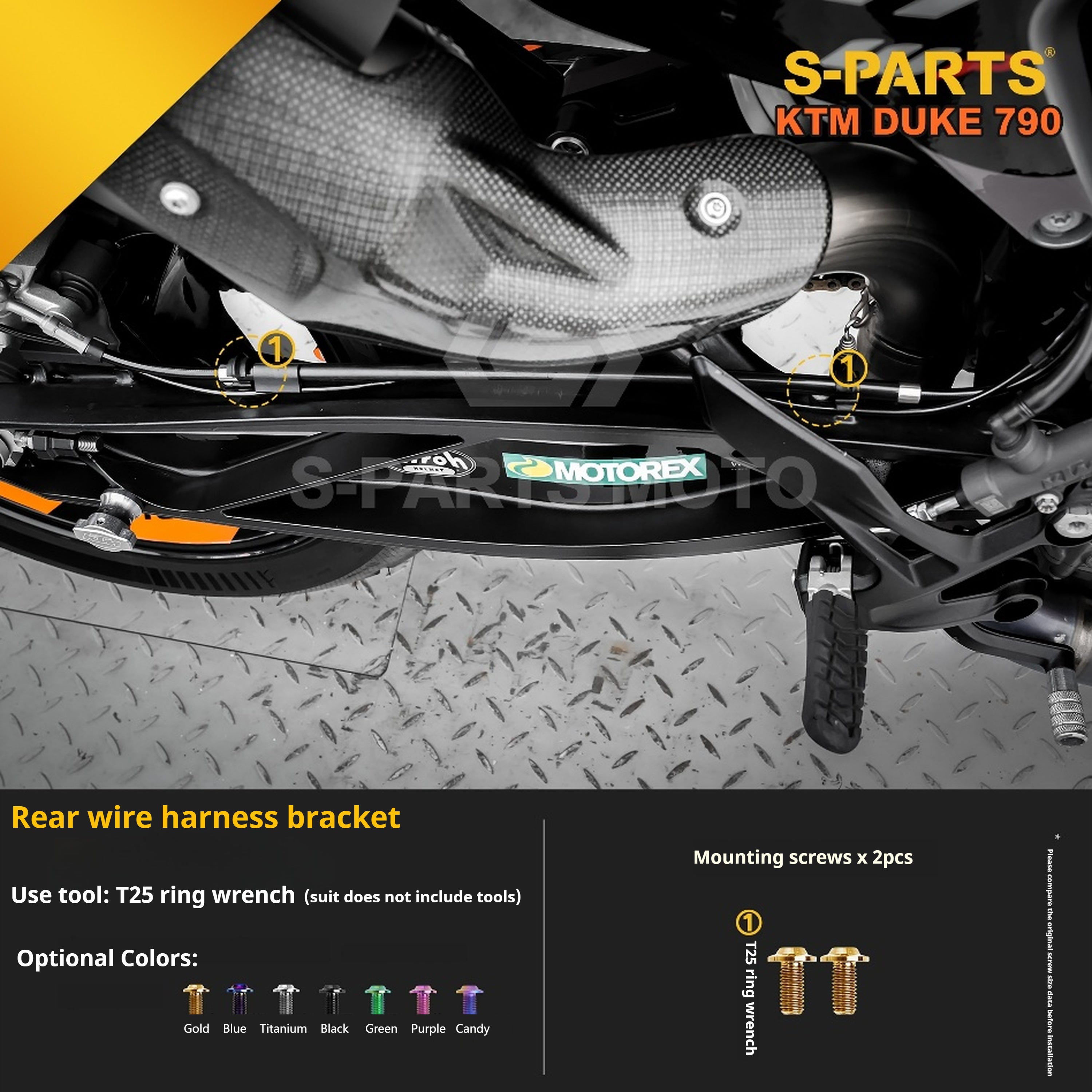 SPARTS TC4 Titanium Bolt Kit Compatible with KTM DUKE 790 – Full Motorcycle Fastener Upgrade