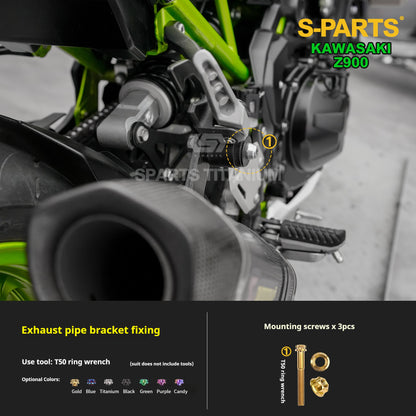 SPARTS TC4 Titanium Bolt Kit for Kawasaki Z900 2021 | Motorcycle Titanium Bolt Upgrade