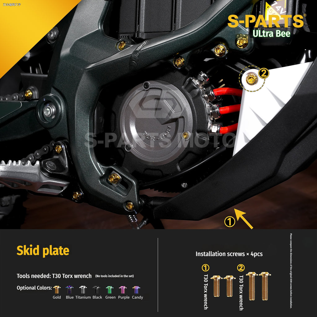 SPARTS Titanium Bolt Kit for Ultra Bee | Full Motorcycle Upgrade Set