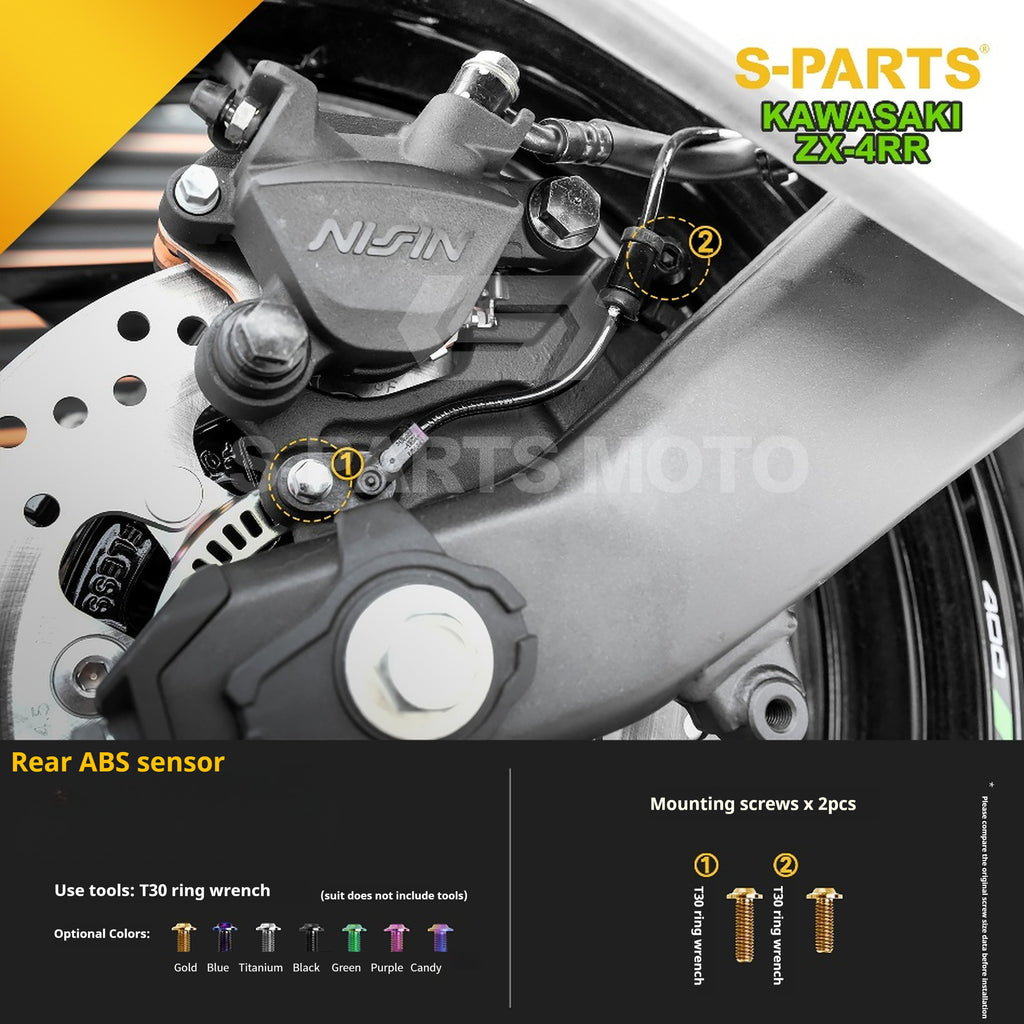 SPARTS Titanium Bolt Kit for Kawasaki ZX-4RR 2023 – CNC Titanium Upgrade Kit - 2/2