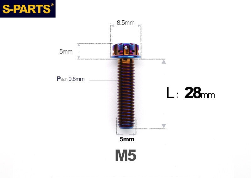 SPARTS M5 Titanium Bolt A3 Series – Motorcycle & E-Bike Upgrade Screws