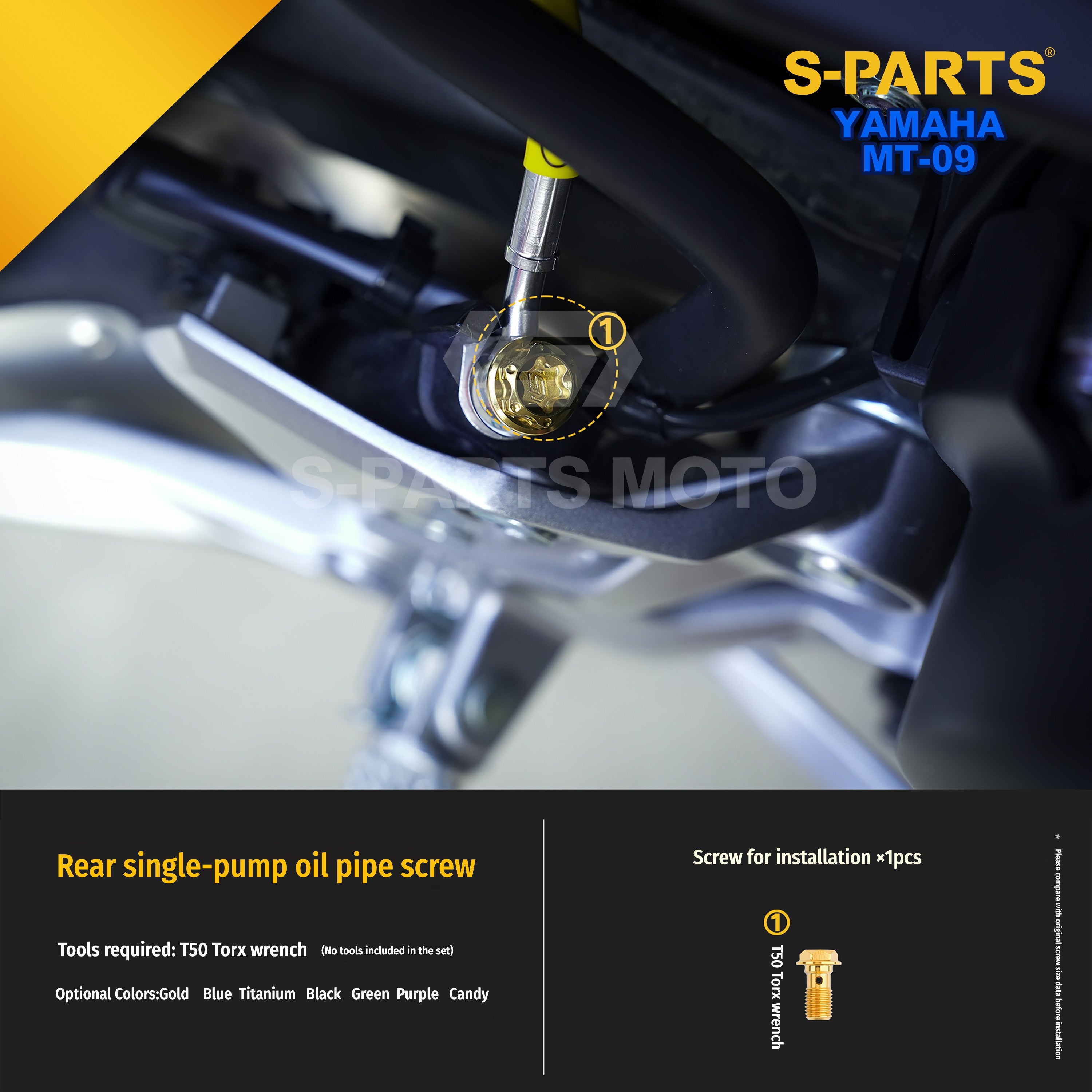 SPARTS Yamaha MT-09 Titanium Bolt Kit | TC4 Grade Motorcycle Fasteners