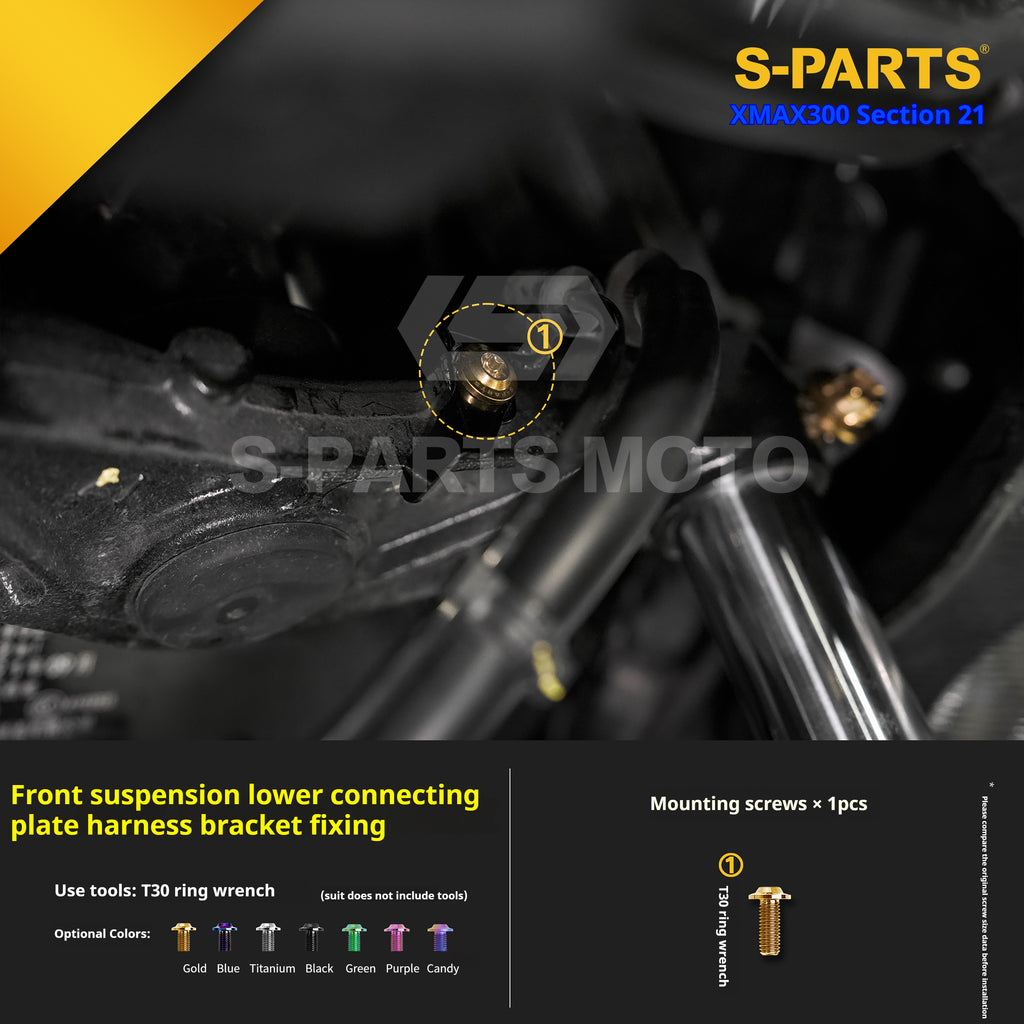 SPARTS Titanium Screw Set for Yamaha XMAX 300 2021 –  CNC Titanium Upgrade Kit
