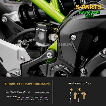 S-PARTS Titanium Fasteners Suspension & Brake System Bolt Kit for Kawasaki Z900
