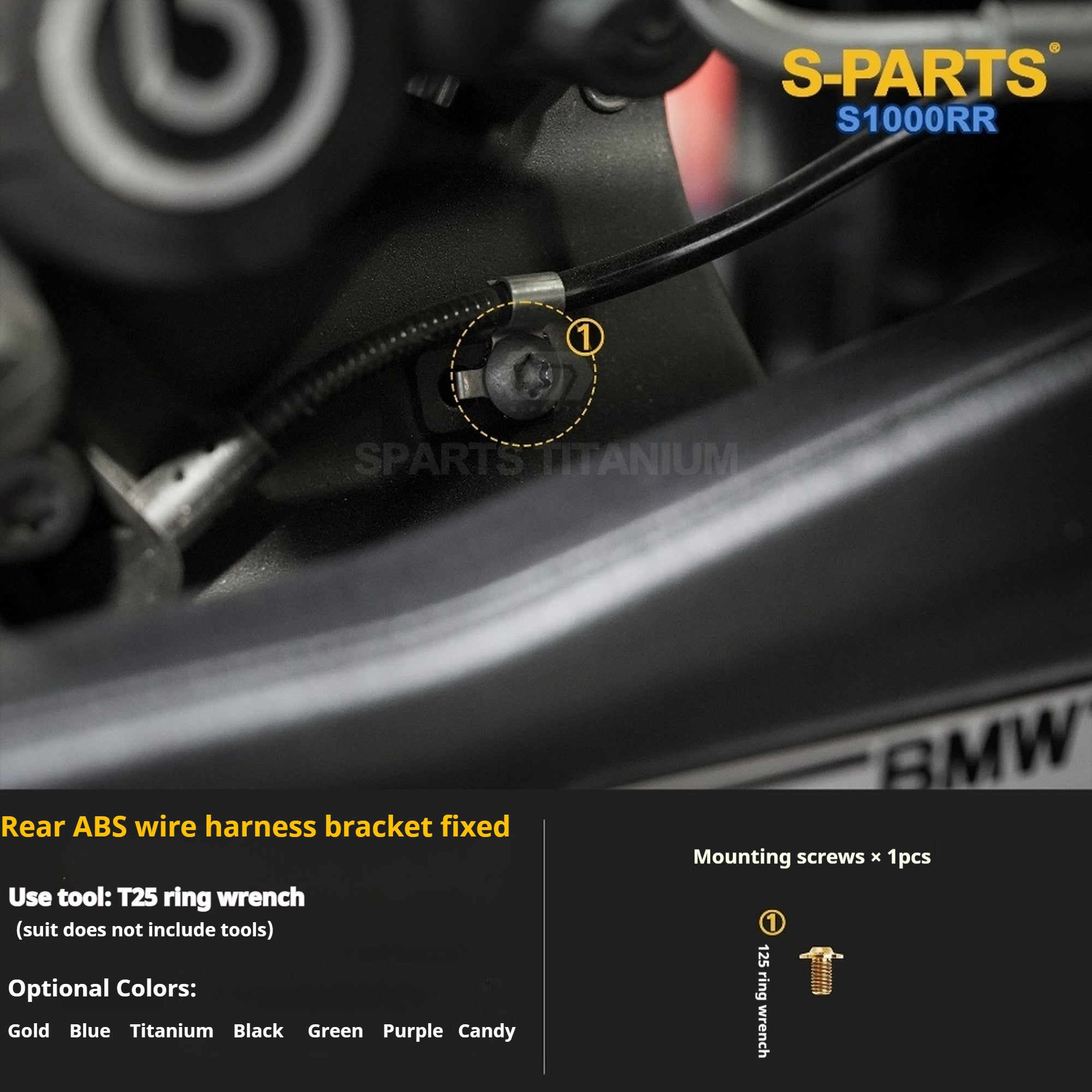 SPARTS TC4 Titanium Bolt Kit Compatible with BMW S1000RR — Full Motorcycle Upgrade Fastener Set