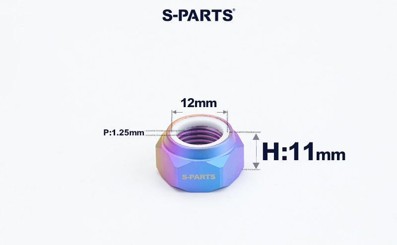 SPARTS Hex Nylon Lock Titanium Nuts – Motorcycle & Car Upgrade Fasteners