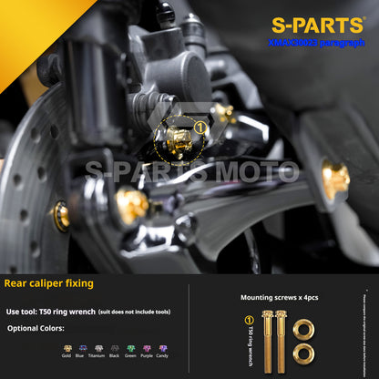 SPARTS Titanium Bolt Set for 2023 XMAX300 | Yamaha Motorcycle Titanium Bolt Upgrade
