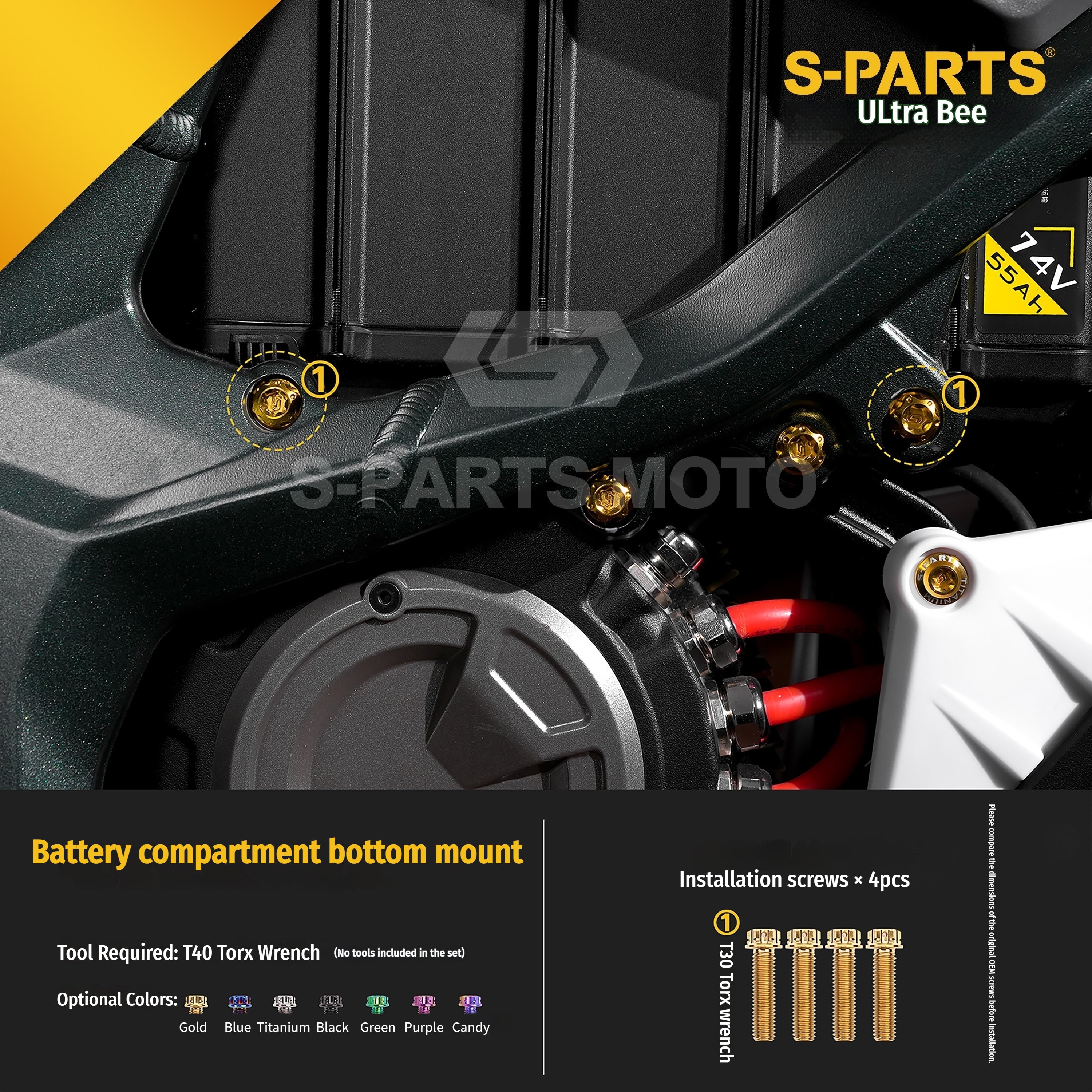 SPARTS Titanium Bolt Kit for Ultra Bee | Full Motorcycle Upgrade Set