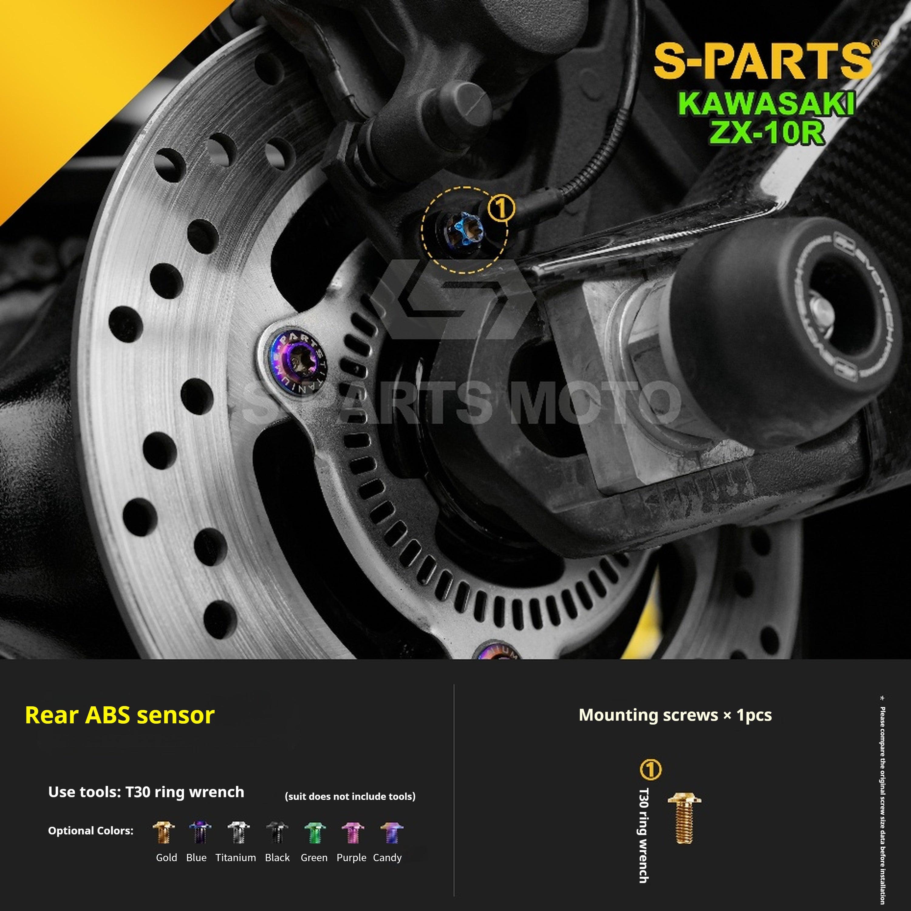 SPARTS Titanium Screw Set for Kawasaki ZX-10R 2023 –  CNC Titanium Upgrade Kit