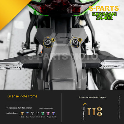 SPARTS TC4 Titanium Bolt Kit for Kawasaki ZX-4RR | Motorcycle Titanium Bolt Upgrade