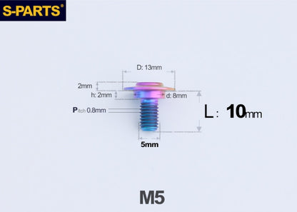 SPARTS M5 Titanium Button Head Shoulder Bolt