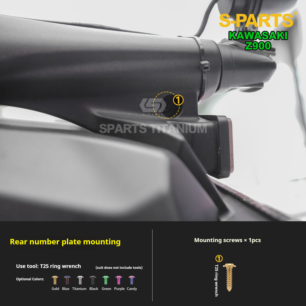 SPARTS Titanium Bolt Kit for Kawasaki Z900 2021 –  CNC Titanium Upgrade Kit - 2/2