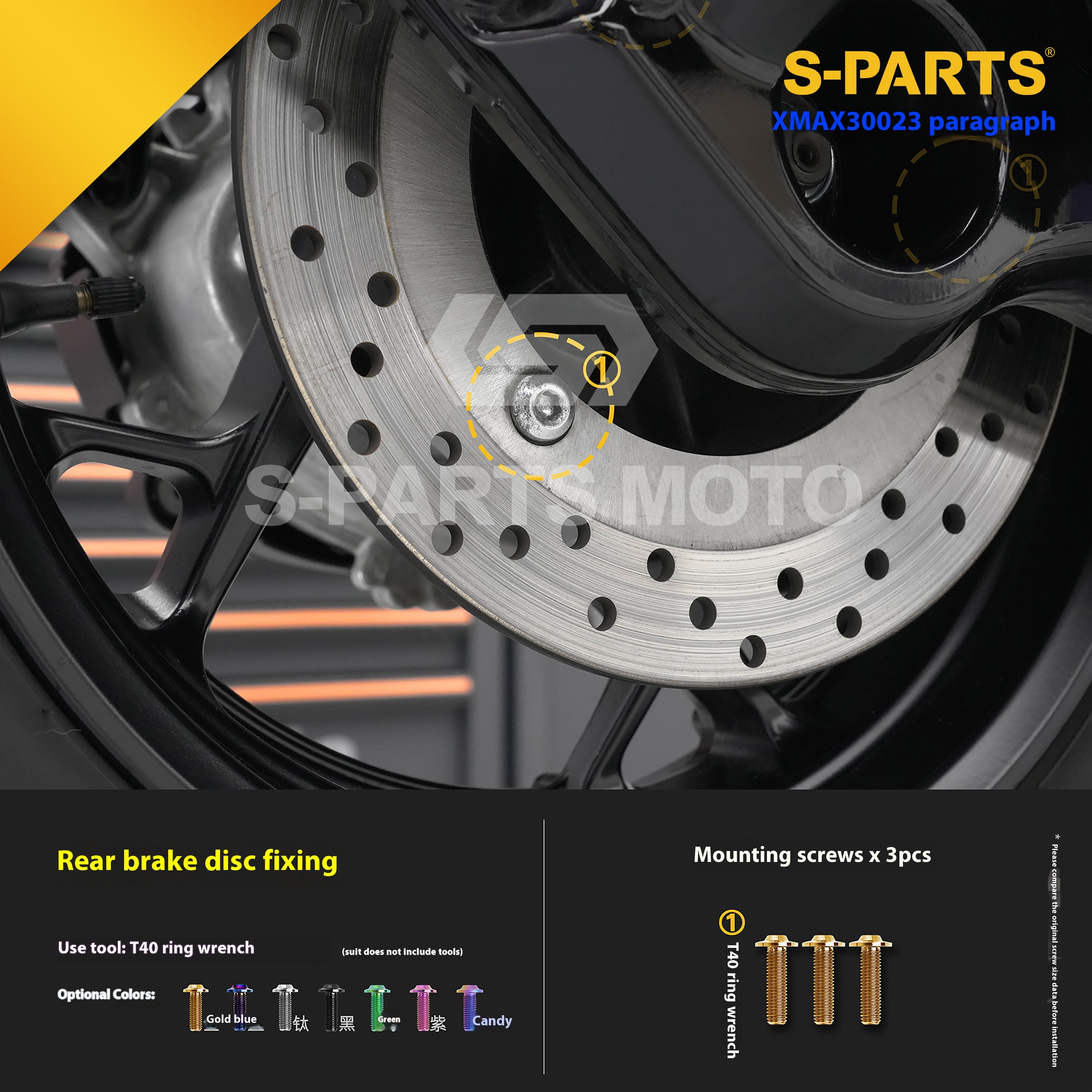 SPARTS Titanium Bolt Set for 2023 XMAX300 | Yamaha Motorcycle Titanium Bolt Upgrade
