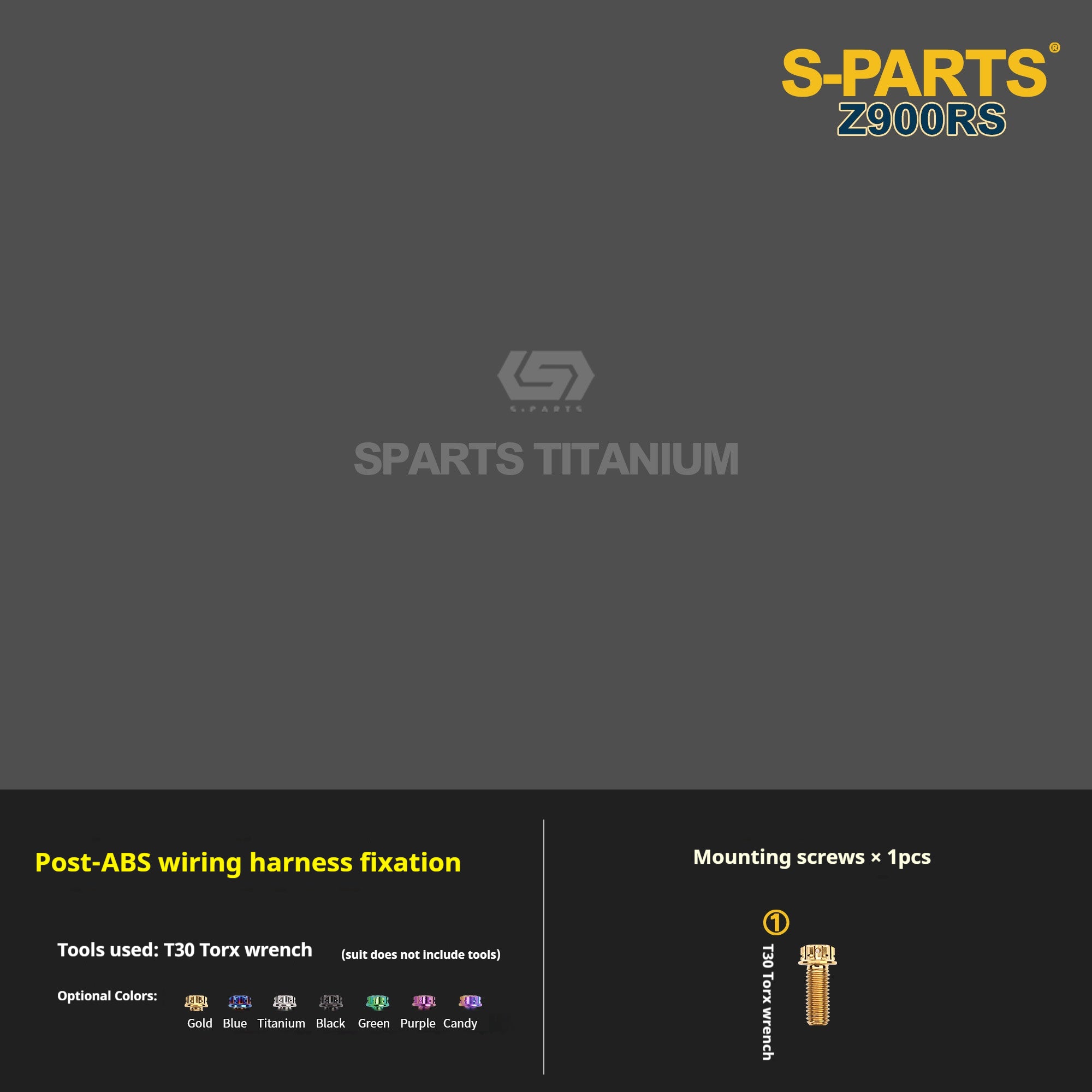 SPARTS Titanium Screw Set for Kawasaki Z900RS – Motorcycle Upgrade Kit