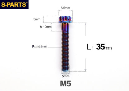 SPARTS M5 Titanium Bolt A3 Series – Motorcycle & E-Bike Upgrade Screws