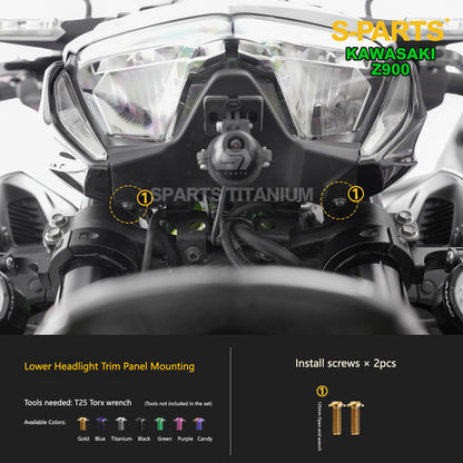 S-PARTS Titanium Fasteners Bodywork, Fairing & Footpeg Bolt Kit for Kawasaki Z900
