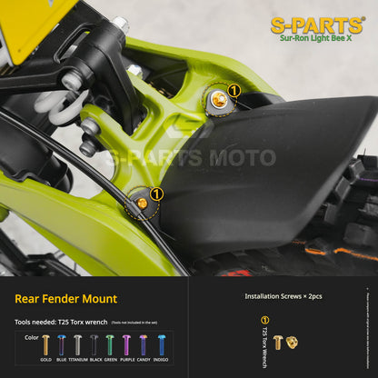 S-PARTS TC4 Titanium Full Bolt Kit for Sur-Ron Light Bee X (2025 Model)