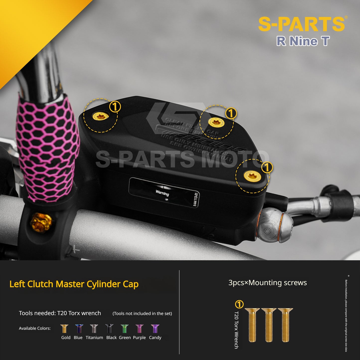 S-parts Titanium Bodywork, Frame & Styling Bolts Kit for BMW R 1250 GS Adventure