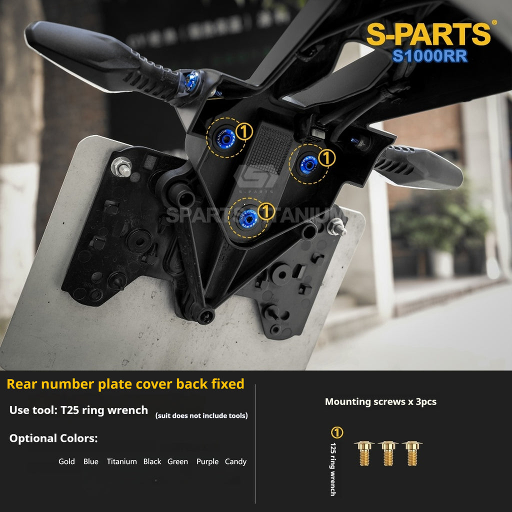 SPARTS TC4 Titanium Bolt Kit Compatible with BMW S1000RR — Full Motorcycle Upgrade Fastener Set