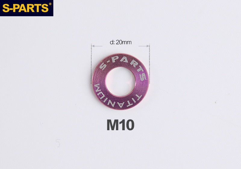 S-PARTS M8 / M10 / M12 / M14 TC4 Titanium Flat Washers for E-Bikes, Motorcycles & Bicycles