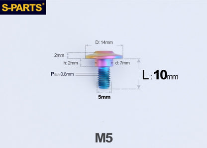 SPARTS M5 Titanium Button Head Shoulder Bolt
