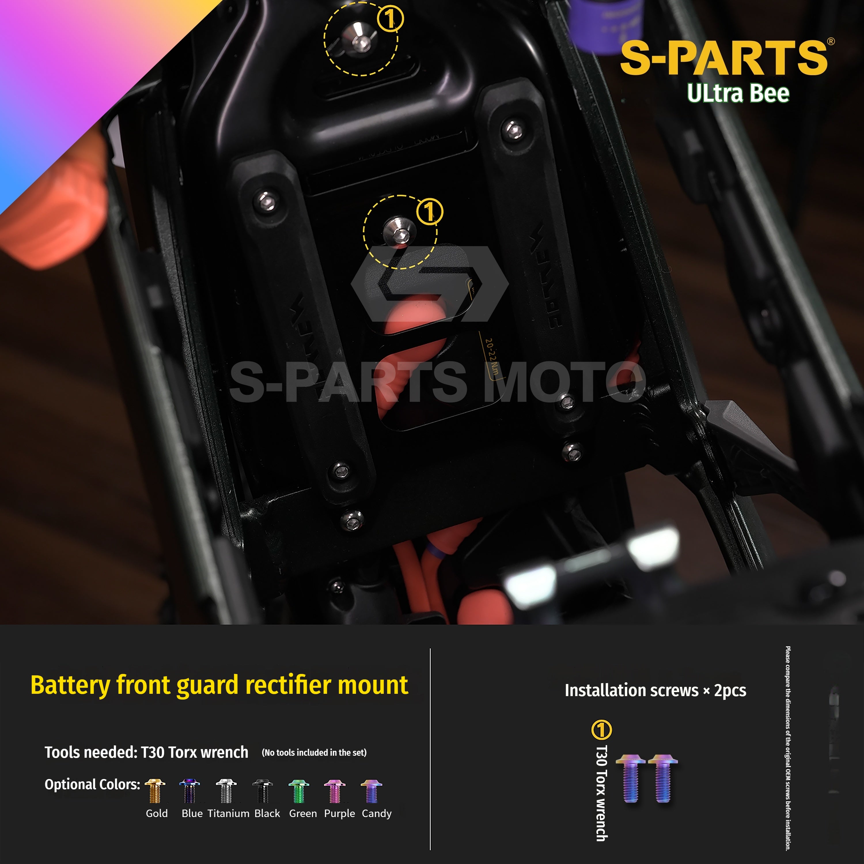 SPARTS Titanium Bolt Kit for Ultra Bee | Full Motorcycle Upgrade Set--candy