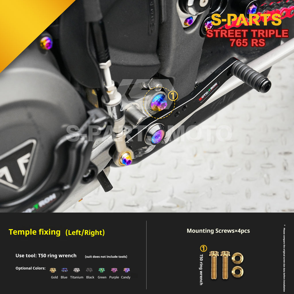 SPARTS Titanium Screw Set for Triumph Street Triple RS –CNC Titanium Upgrade Kit