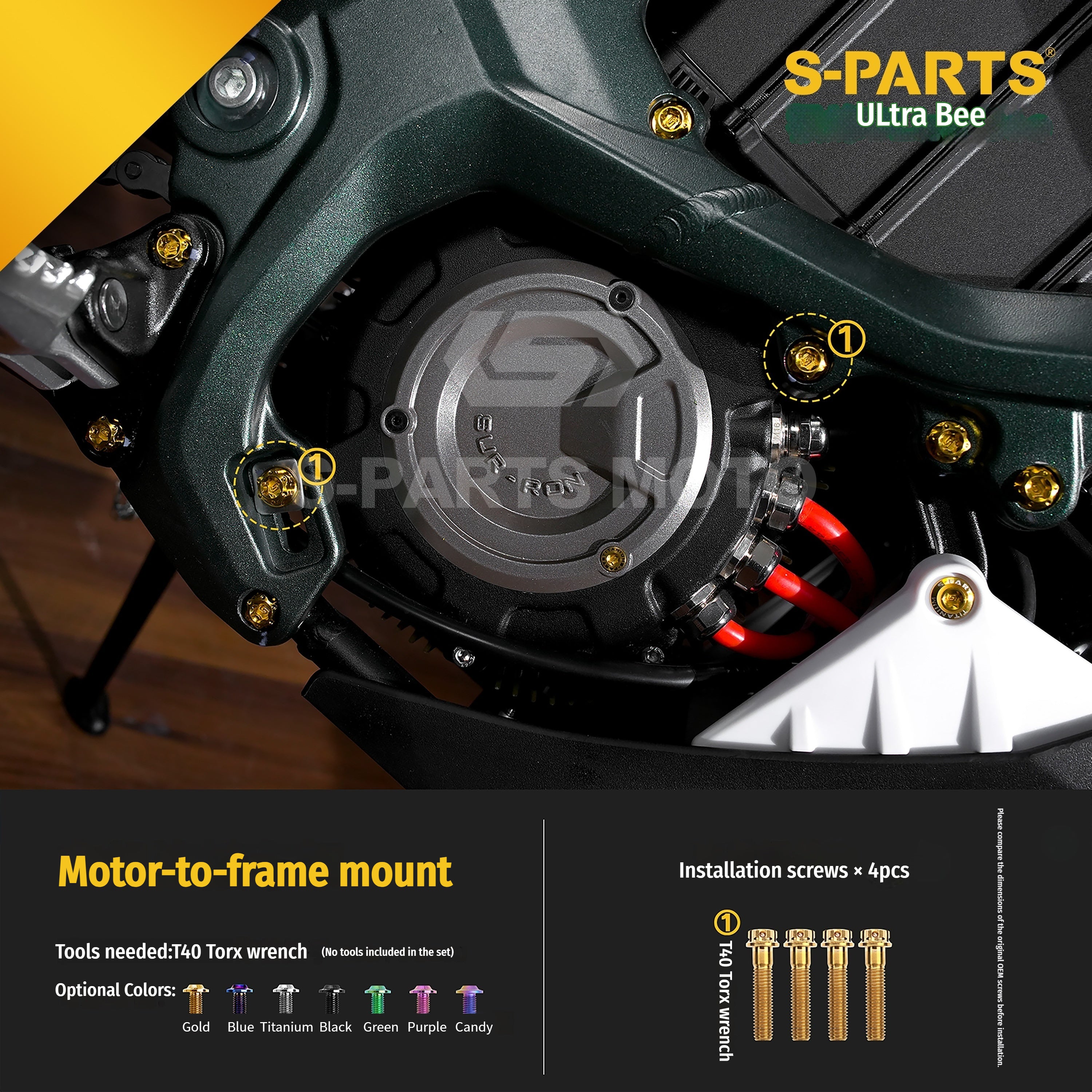 SPARTS Titanium Bolt Kit for Ultra Bee | Full Motorcycle Upgrade Set