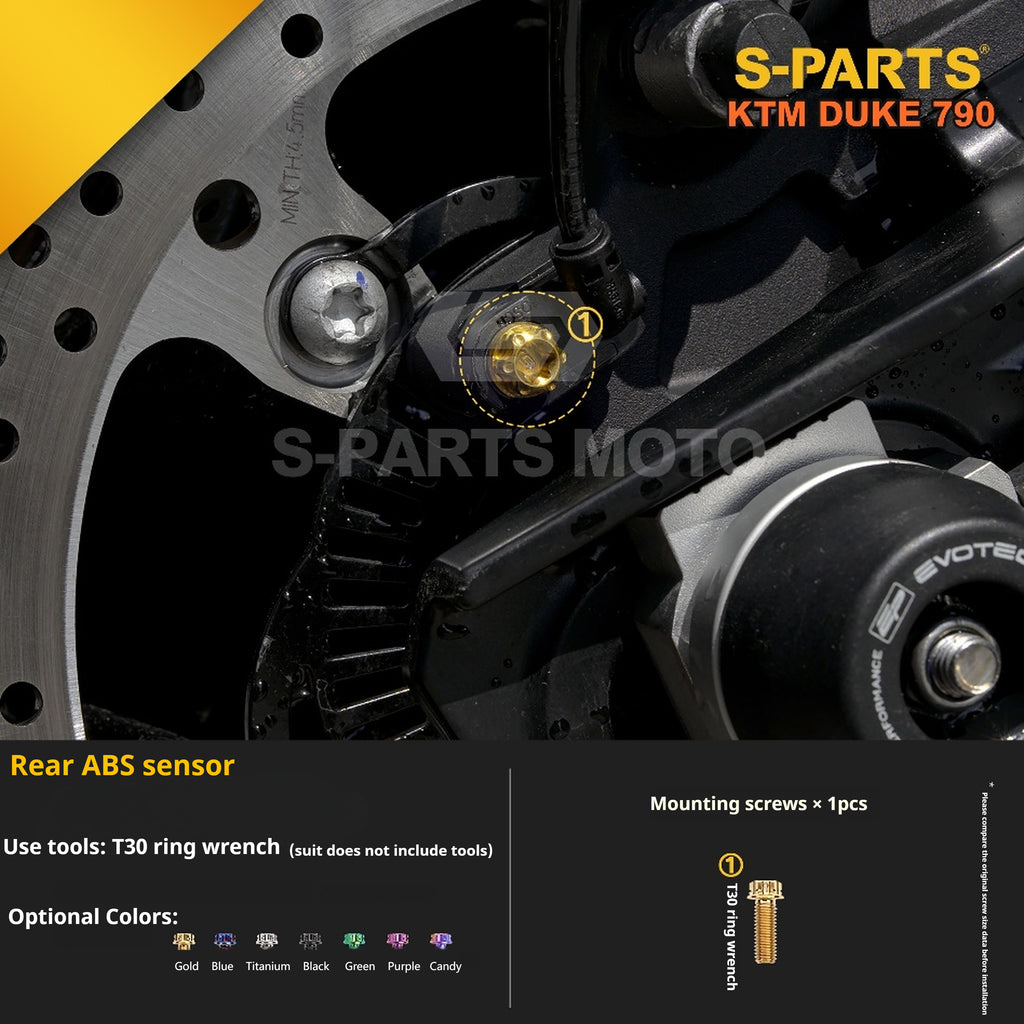 SPARTS TC4 Titanium Bolt Kit Compatible with KTM DUKE 790 – Full Motorcycle Fastener Upgrade