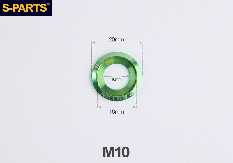 SPARTS A3 Titanium Washer Set M5 / M6 / M8 / M10 / M12 – TC4 Titanium Locking Washers for Motorcycle & E-Bike