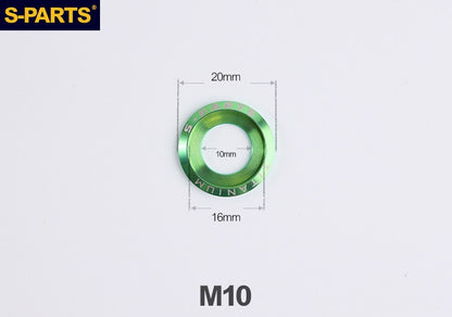 SPARTS A3 Titanium Washer Set M5 / M6 / M8 / M10 / M12 – TC4 Titanium Locking Washers for Motorcycle & E-Bike