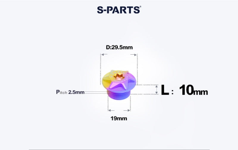 SPARTS Titanium Motorcycle Oil Filler Cap M19 M20 M24 M25 M33