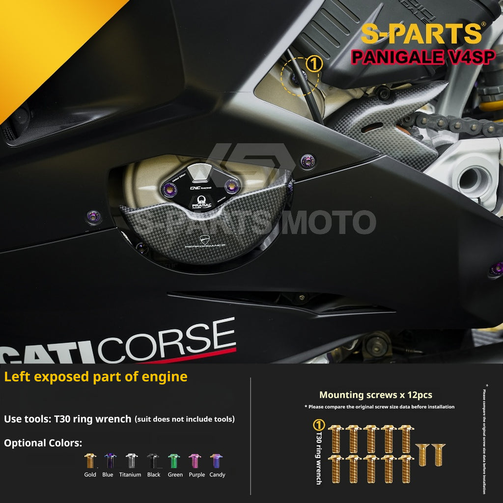 SPARTS TC4 Titanium Bolt Kit for Ducati Panigale V4SP Motorcycle