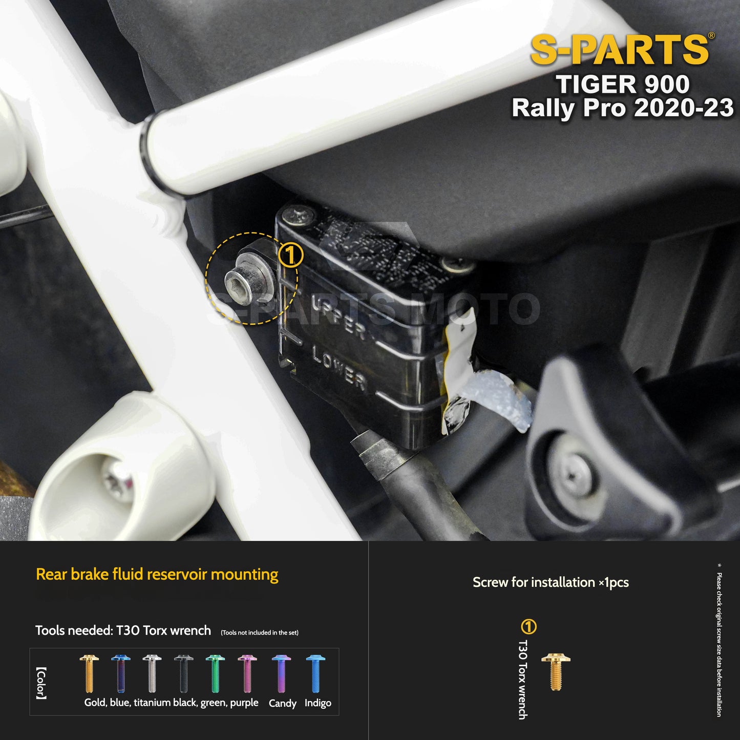 SPARTS Triumph Tiger 900 Rally Pro (2020–2023) Motorcycle Modified Titanium Alloy Bolts