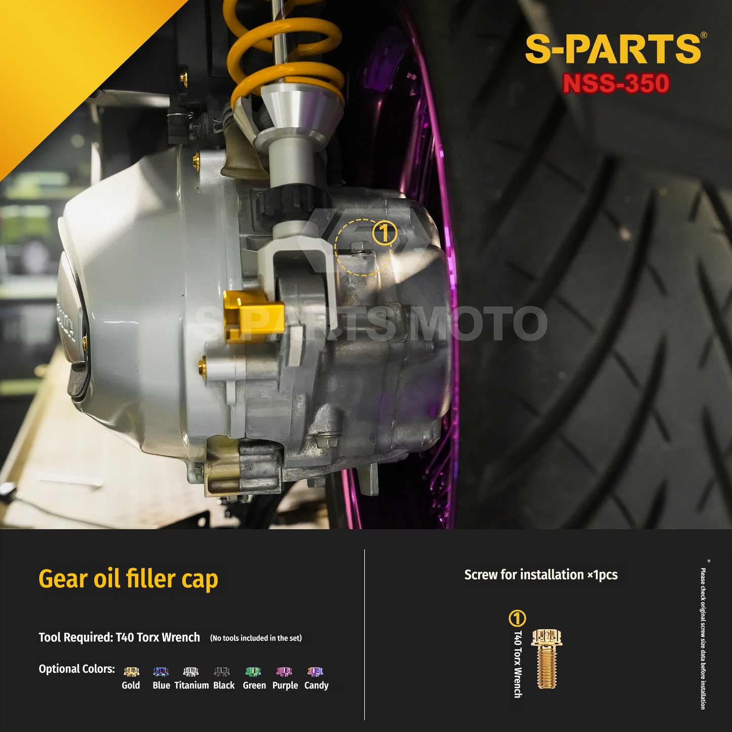 SPARTS Titanium Bolt Kit for Honda Forza NSS350 – Motorcycle Upgrade Fasteners
