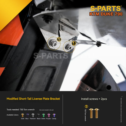 S-parts Titanium Styling & Bodywork Fairing Bolt Kit for KTM DUKE 790 | Premium Grade 5 Accessories