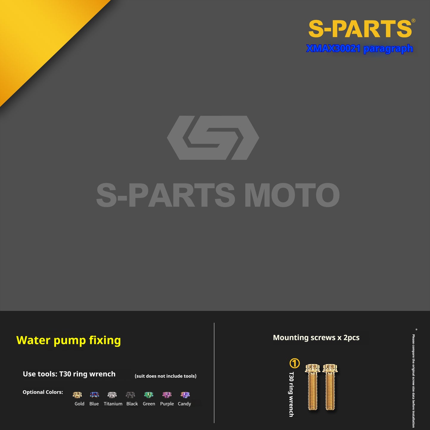 SPARTS 2021 XMAX300 YAMAHA Motorcycle Modified Titanium Alloy Bolts Screws