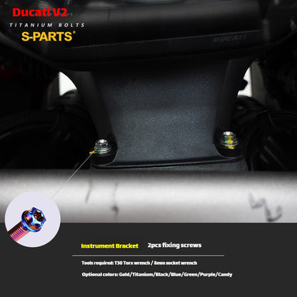S-PARTS  Compatible with / Suitable for Ducati DUCATI V2 Full Titanium Bolt Kit