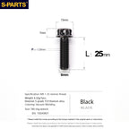 SPARTS Titanium Mirror Block-Off Bolts · M8/M10 Positive & Reverse Thread · Lightweight Motorcycle Plug Bolts