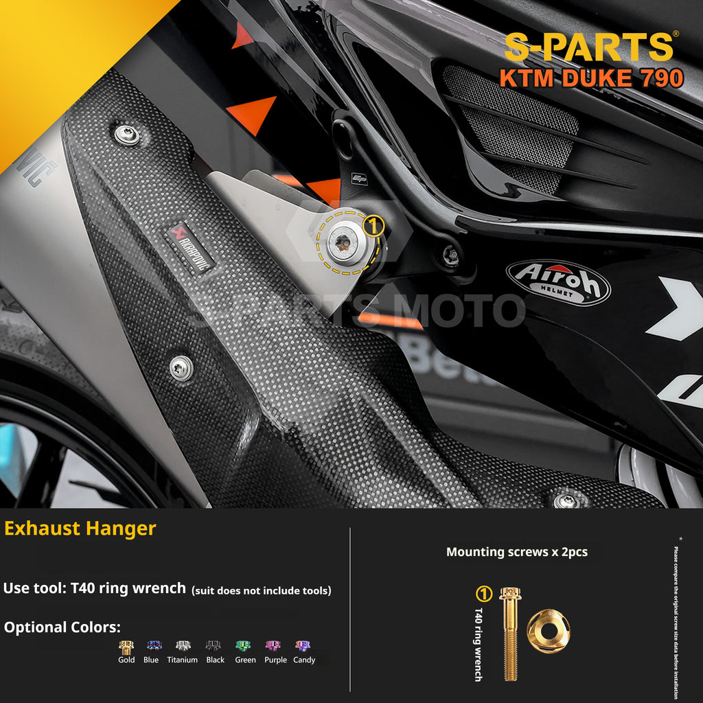 SPARTS TC4 Titanium Bolt Kit Compatible with KTM DUKE 790 – Full Motorcycle Fastener Upgrade