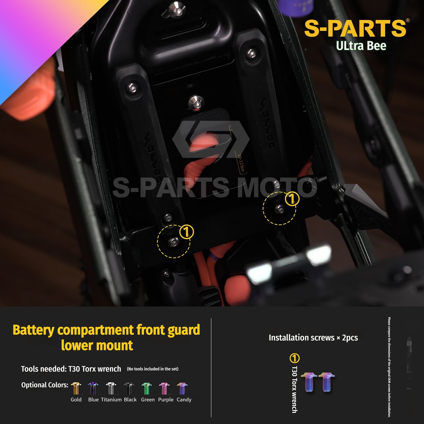 SPARTS Titanium Bolt Kit for Ultra Bee | Full Motorcycle Upgrade Set