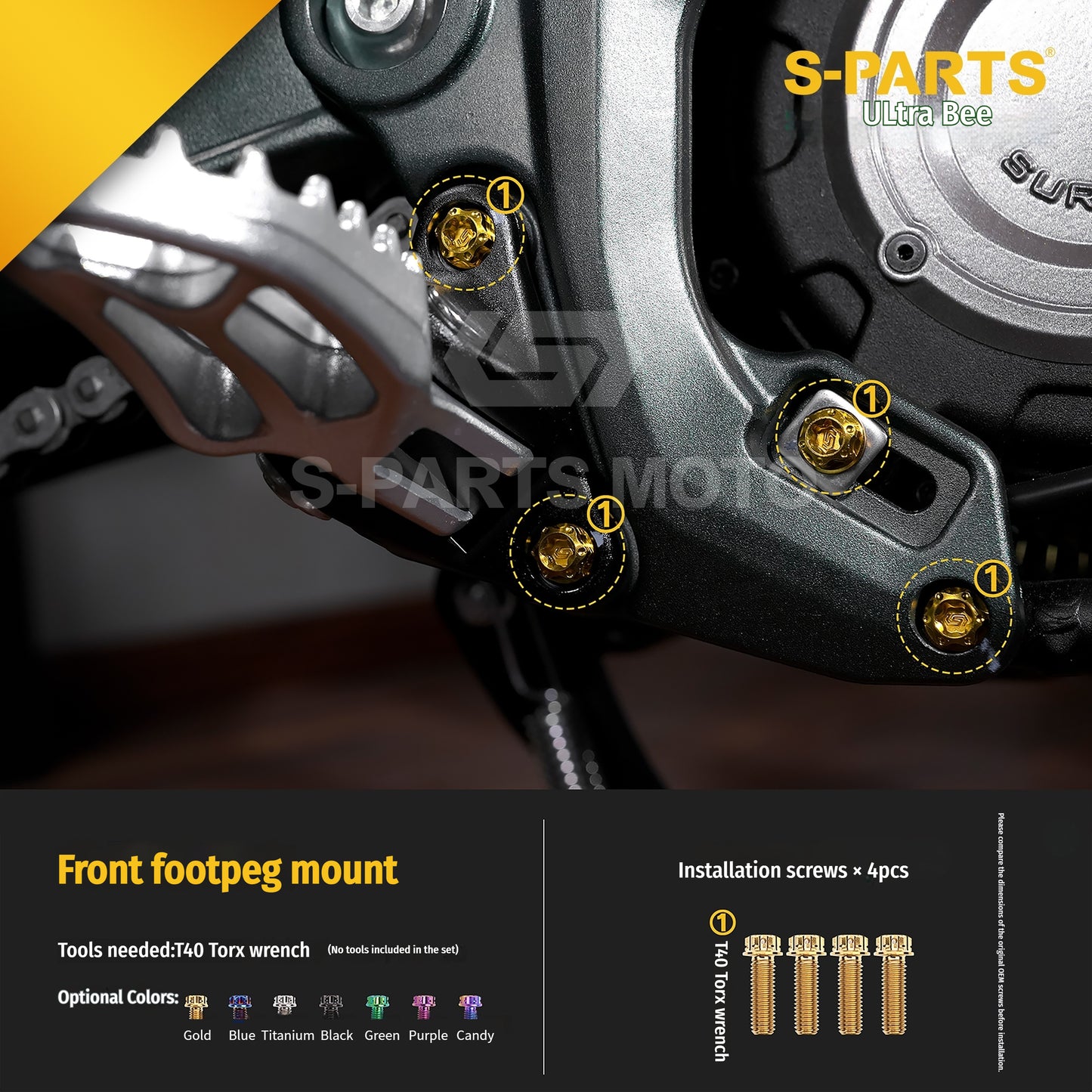 SPARTS Titanium Bolt Kit for Ultra Bee | Full Motorcycle Upgrade Set