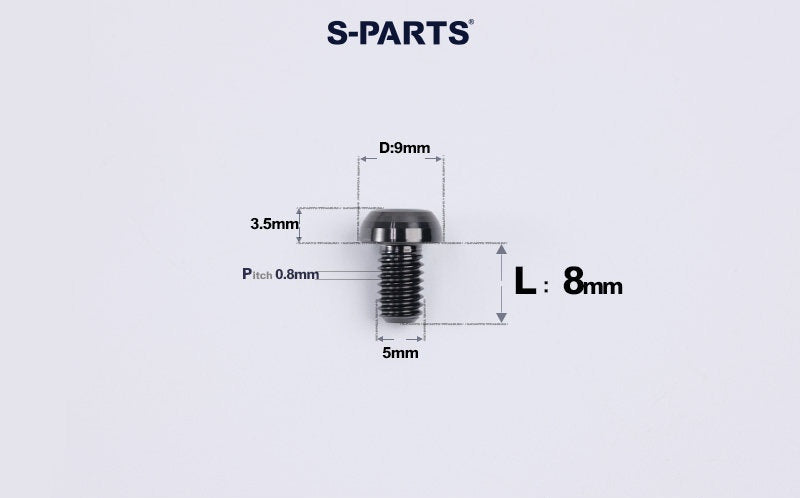SPARTS M5 Titanium Bolt A2 Dome Head | Ultra-Light TC4 Bike Brake Caliper Bolt
