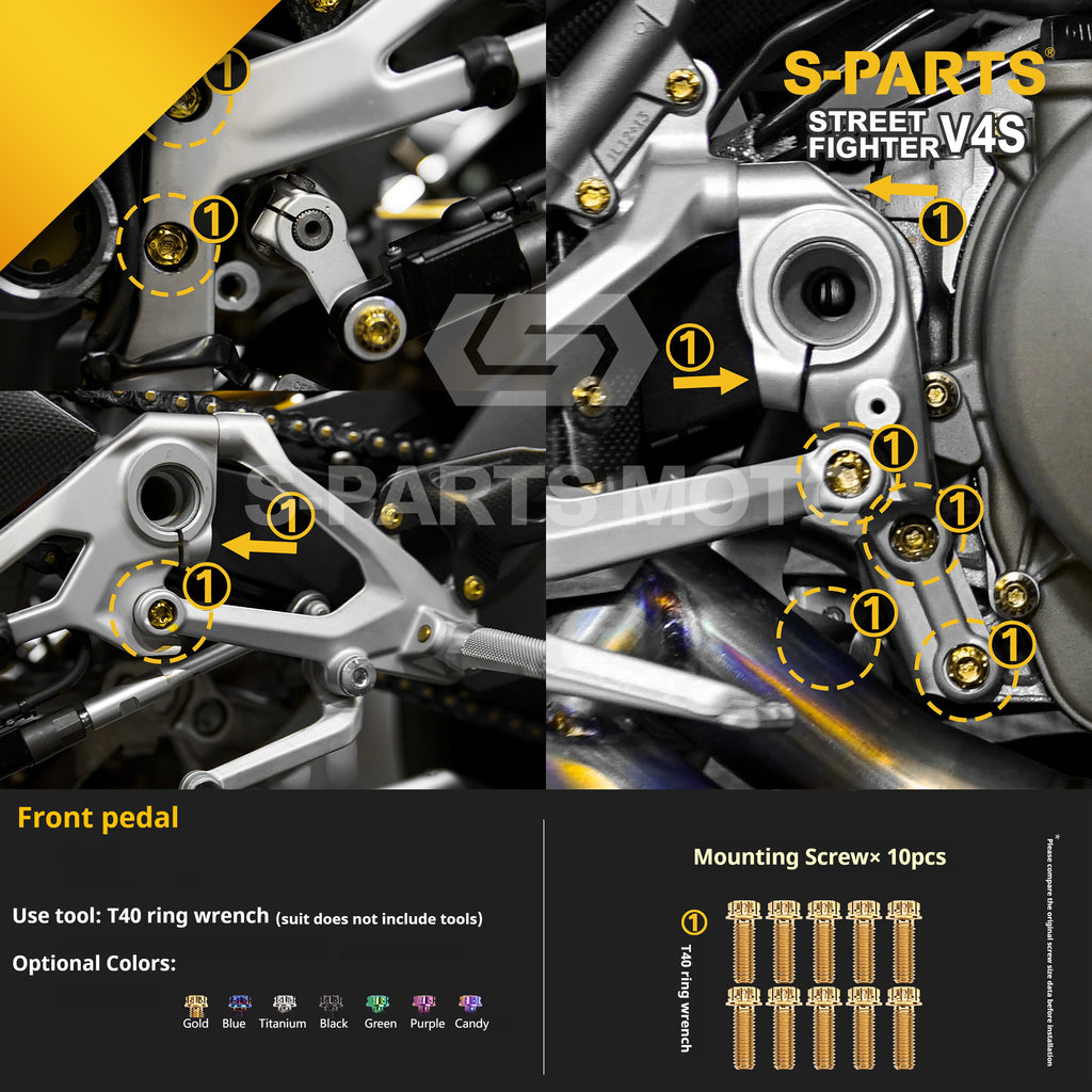 SPARTS Titanium Bolt Kit for Ducati Streetfighter V4S