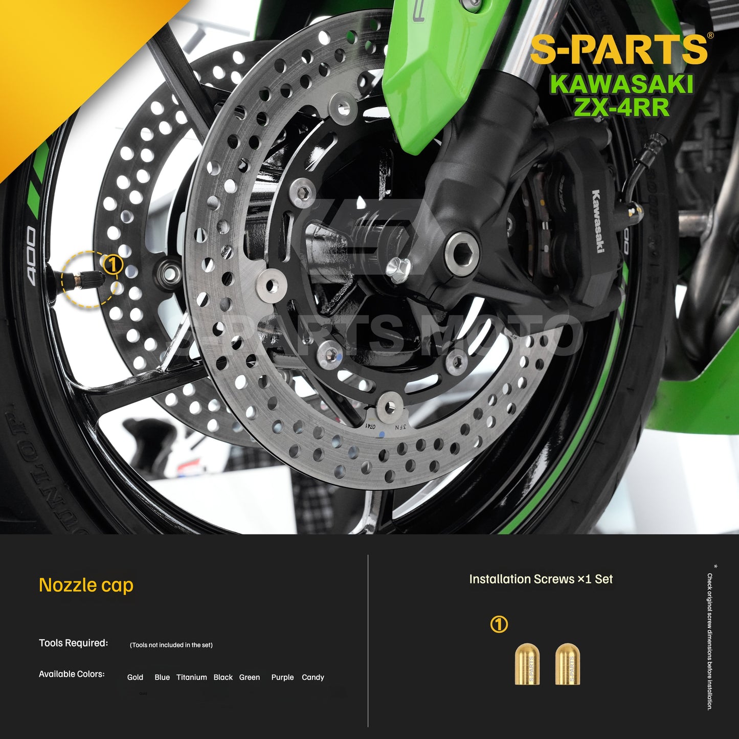 SPARTS TC4 Titanium Bolt Kit for Kawasaki ZX-4RR | Motorcycle Titanium Bolt Upgrade